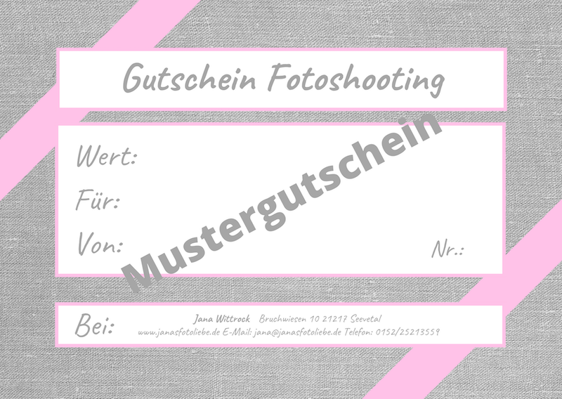 Gutschein für ein Fotoshootings verschenken